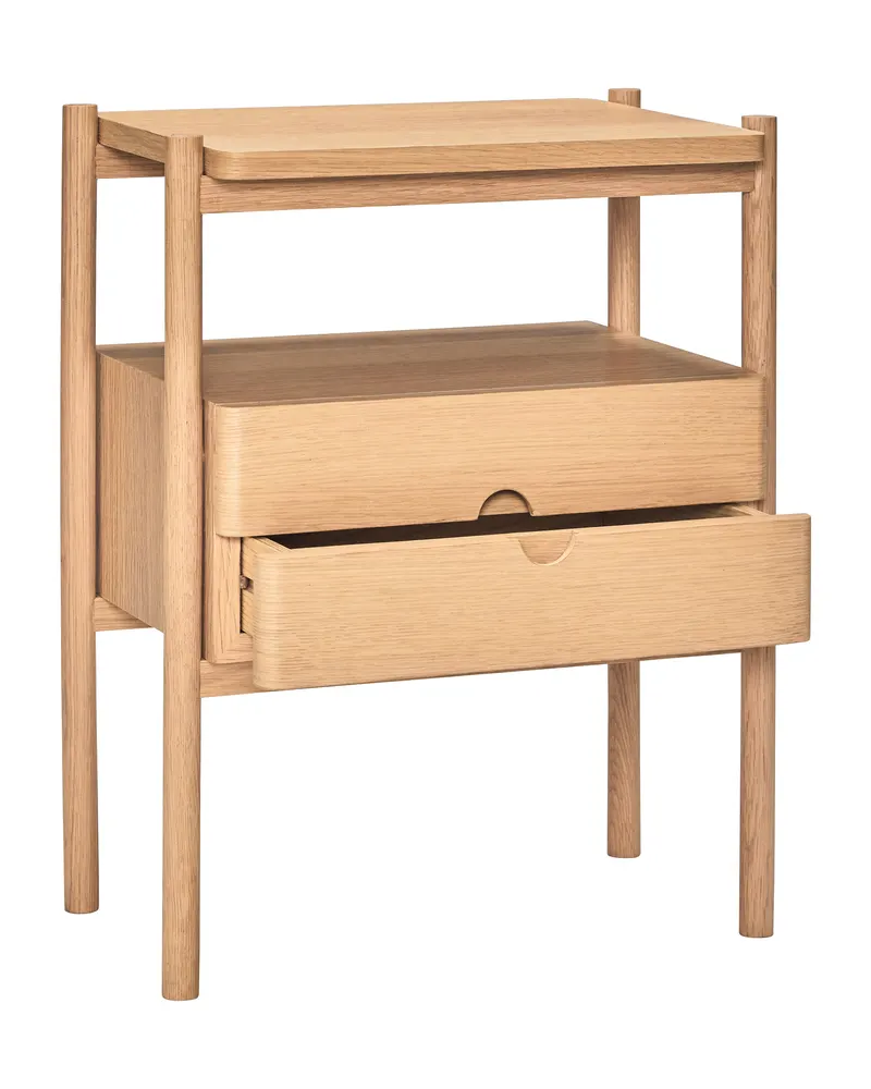 Hübsch Appeal Nachttisch in Naturfarben, 45 × 31 × H 59 cm, Ansicht 2