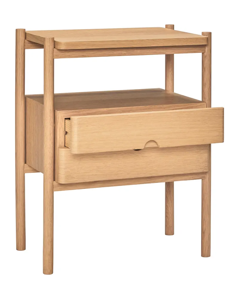 Hübsch Appeal Nachttisch in Naturfarben, 45 × 31 × H 59 cm, Ansicht 3