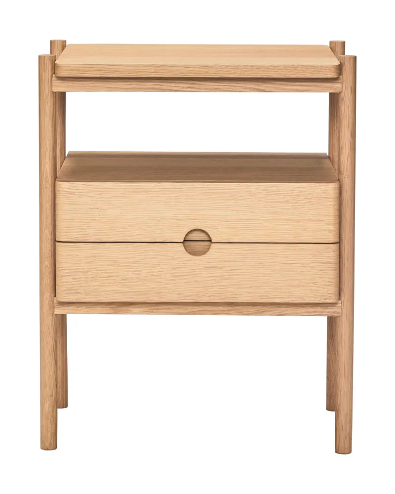 Hübsch Appeal Nachttisch in Naturfarben, 45 × 31 × H 59 cm, Ansicht 4