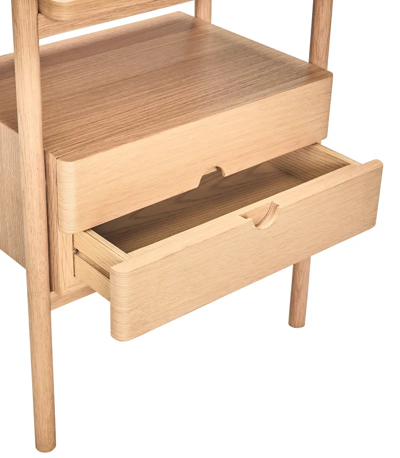 Hübsch Appeal Nachttisch in Naturfarben, 45 × 31 × H 59 cm, Ansicht 6