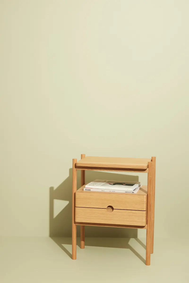 Hübsch Appeal Nachttisch in Naturfarben, 45 × 31 × H 59 cm, Ansicht 9