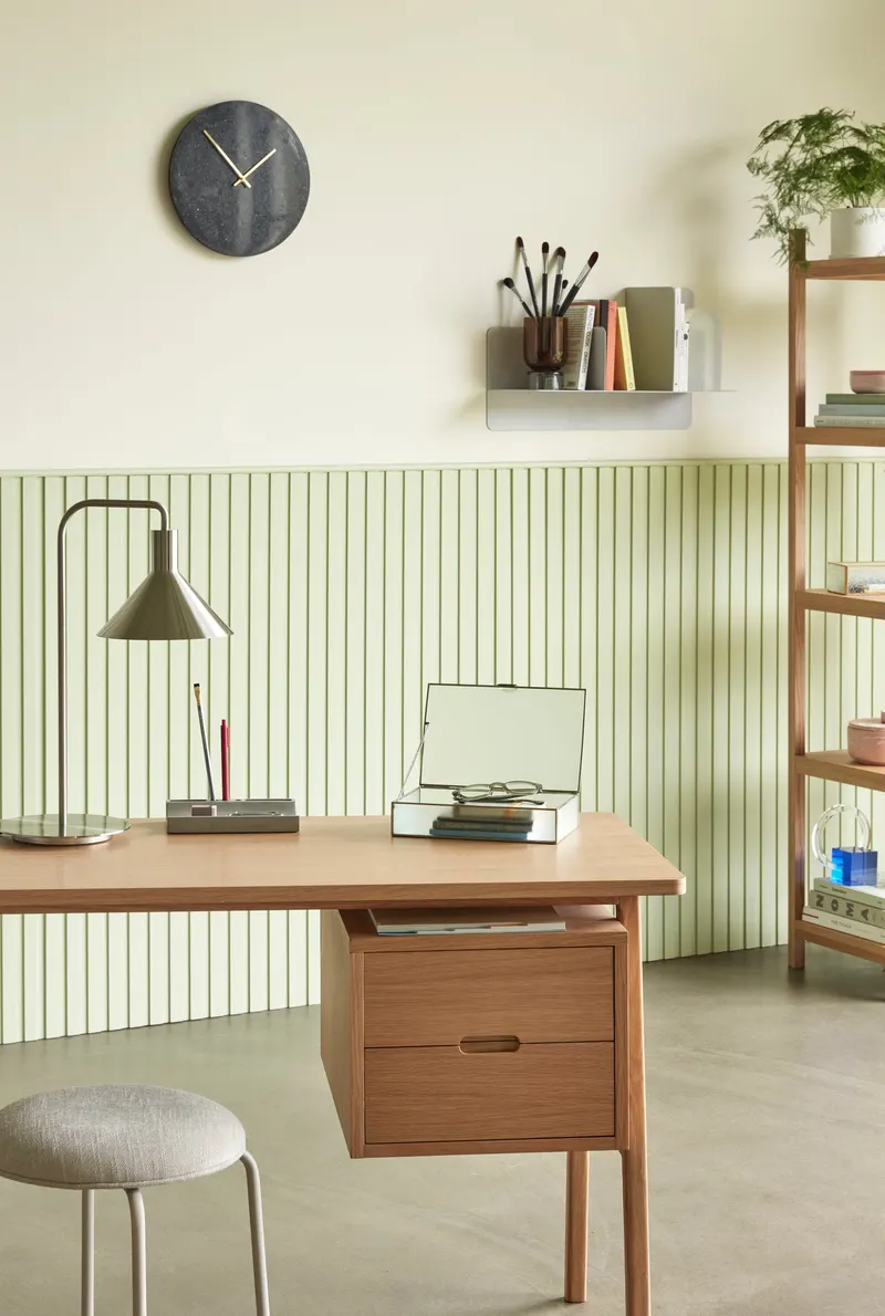 Hübsch Architect Schreibtisch in Naturfarben, 120 × 57 × H 75 cm, Ansicht 3