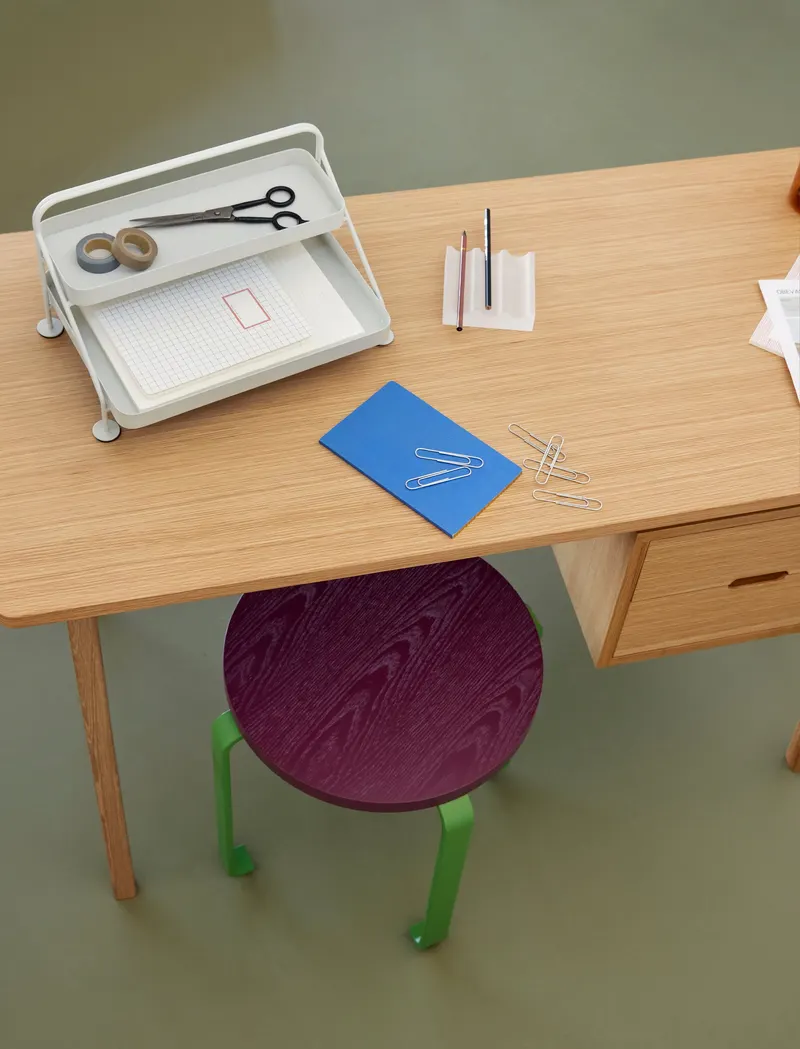 Hübsch Architect Schreibtisch in Naturfarben, 120 × 57 × H 75 cm, Ansicht 4