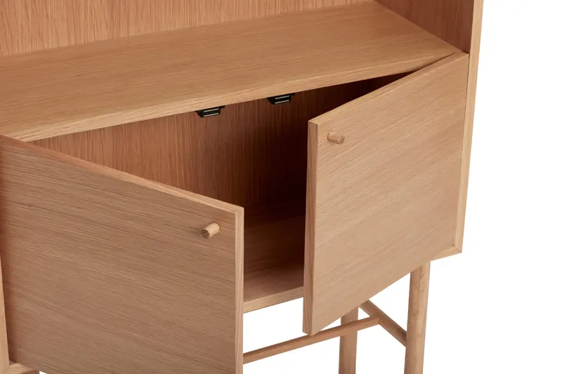 Hübsch Archive Regal in Naturfarben, 80 × 30 × H 150 cm, Ansicht 2