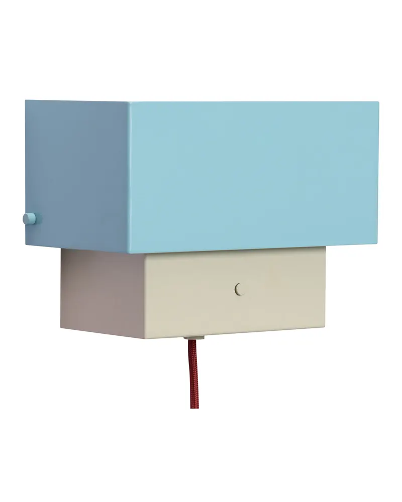 Arte Wandleuchte aus Eisen in Blau und Sandfarben