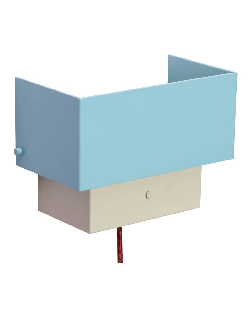 Hübsch Arte Wandleuchte in Blau und Sandfarben, 22 × 12 × H 17 cm, Ansicht 2