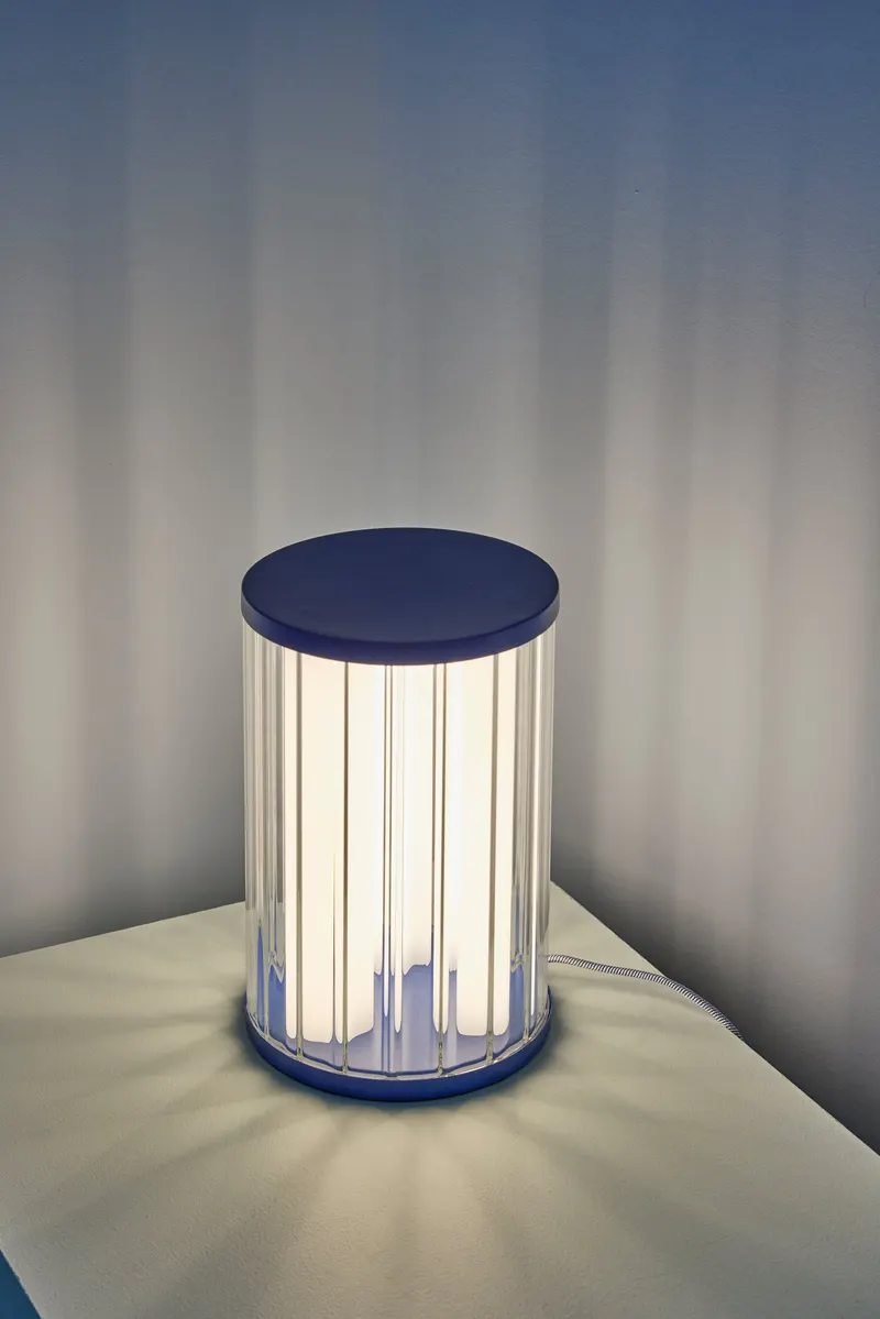 Hübsch Aru Tischleuchte in Blau, Ø 20 × H 30 cm, Ansicht 9