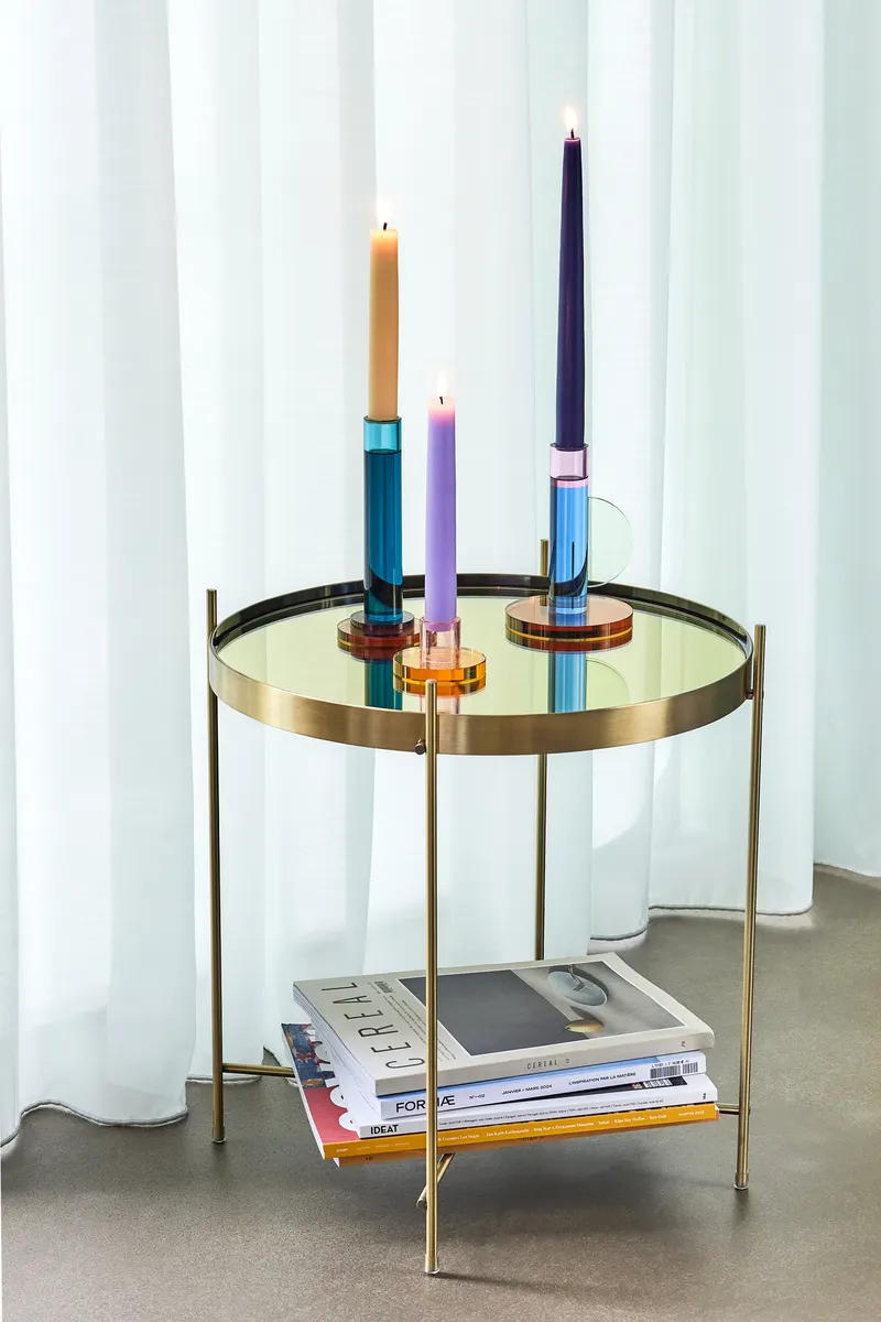 Hübsch Astro Kerzenhalter in Blau, Braun und Rosa, Ø 10 × H 14 cm, Ansicht 11