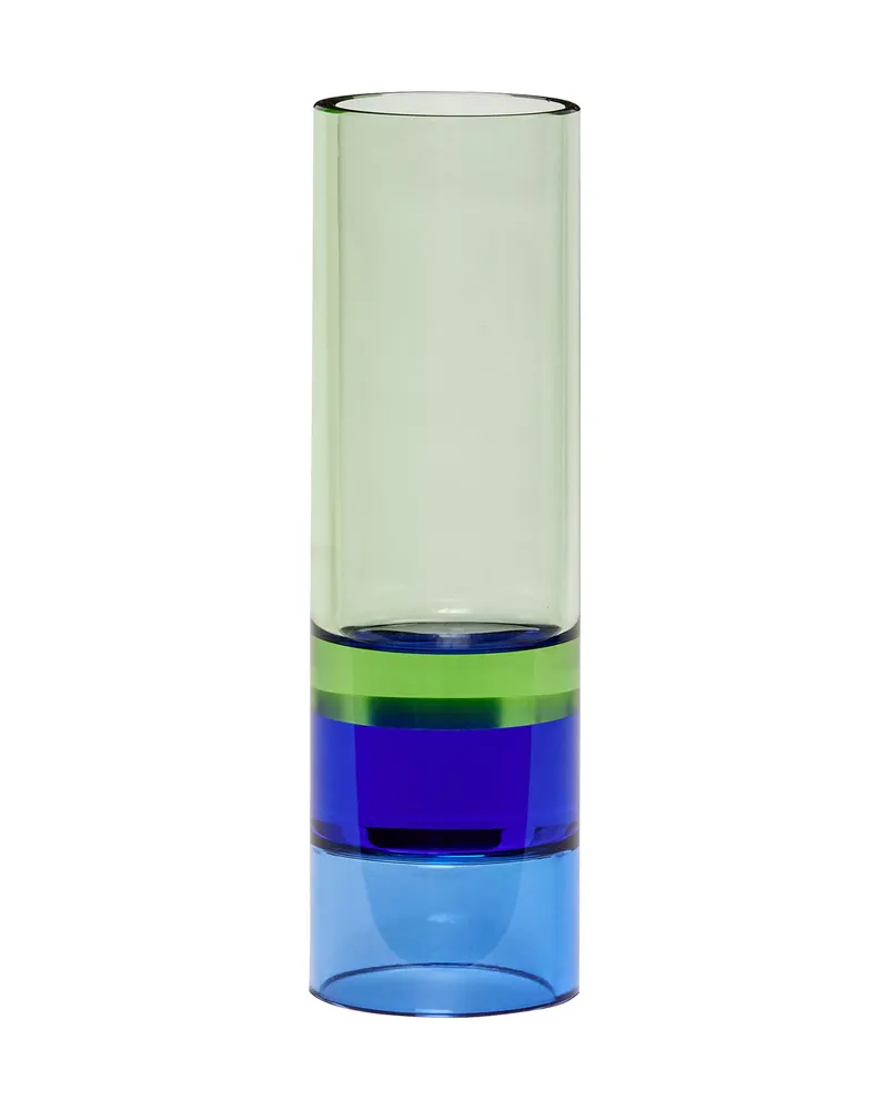 Hübsch Astro Teelichthalter in Blau und Grün, Ø 5 × H 15 cm, Ansicht 2