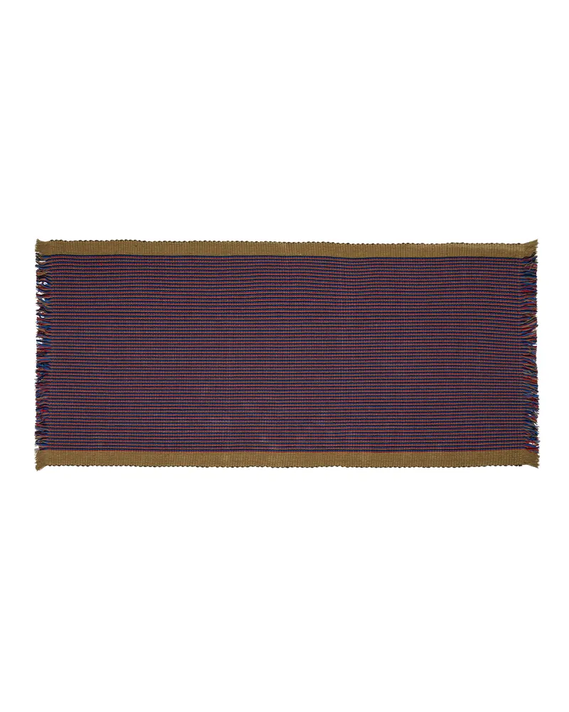 AtYourFeet Teppichläufer aus Baumwolle in Beige, Blau, Braun und Rot