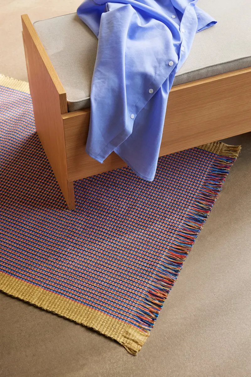 Hübsch Forma Sitzbank in Grau und Naturfarben, 85 × 42 × H 48 cm, Ansicht 7
