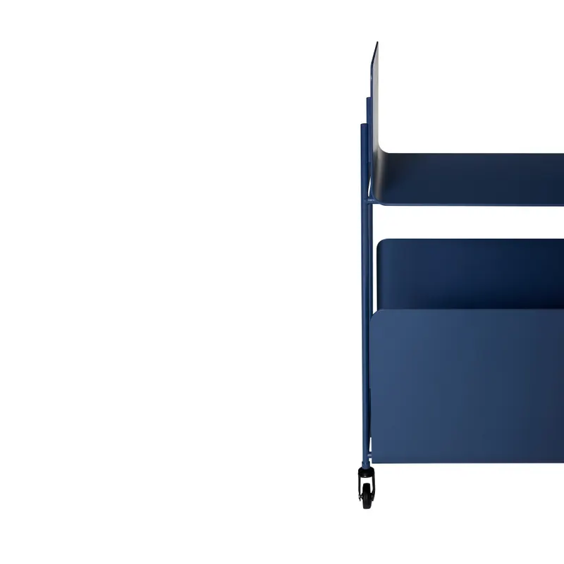 Hübsch Ays Servierwagen in Dunkelblau, 63 × 32 × H 66 cm, Ansicht 5