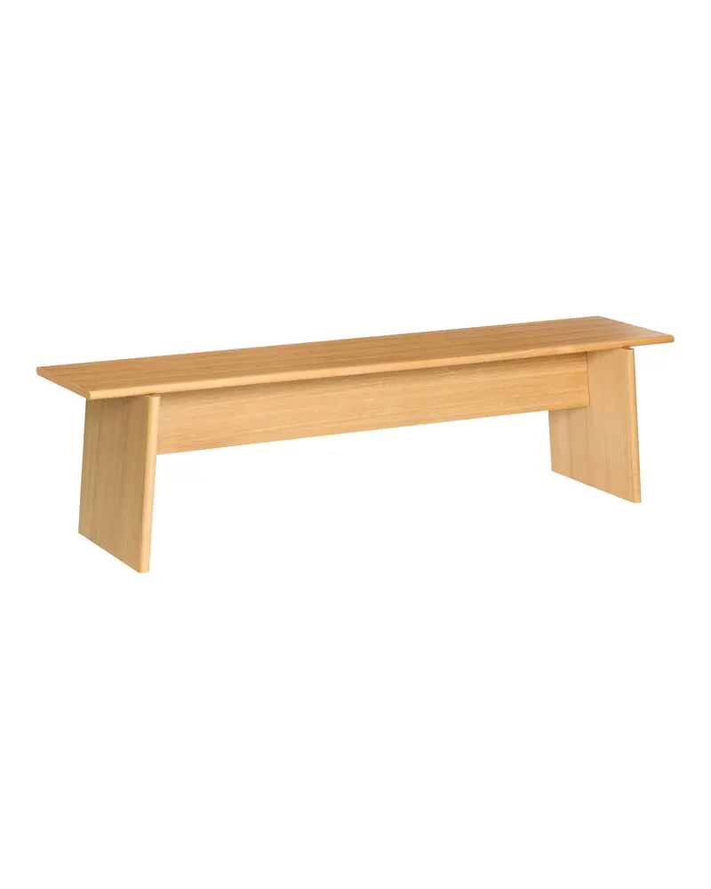 Hübsch Baenk Sitzbank in Naturfarben, 180 × 44 × H 48 cm, Ansicht 2