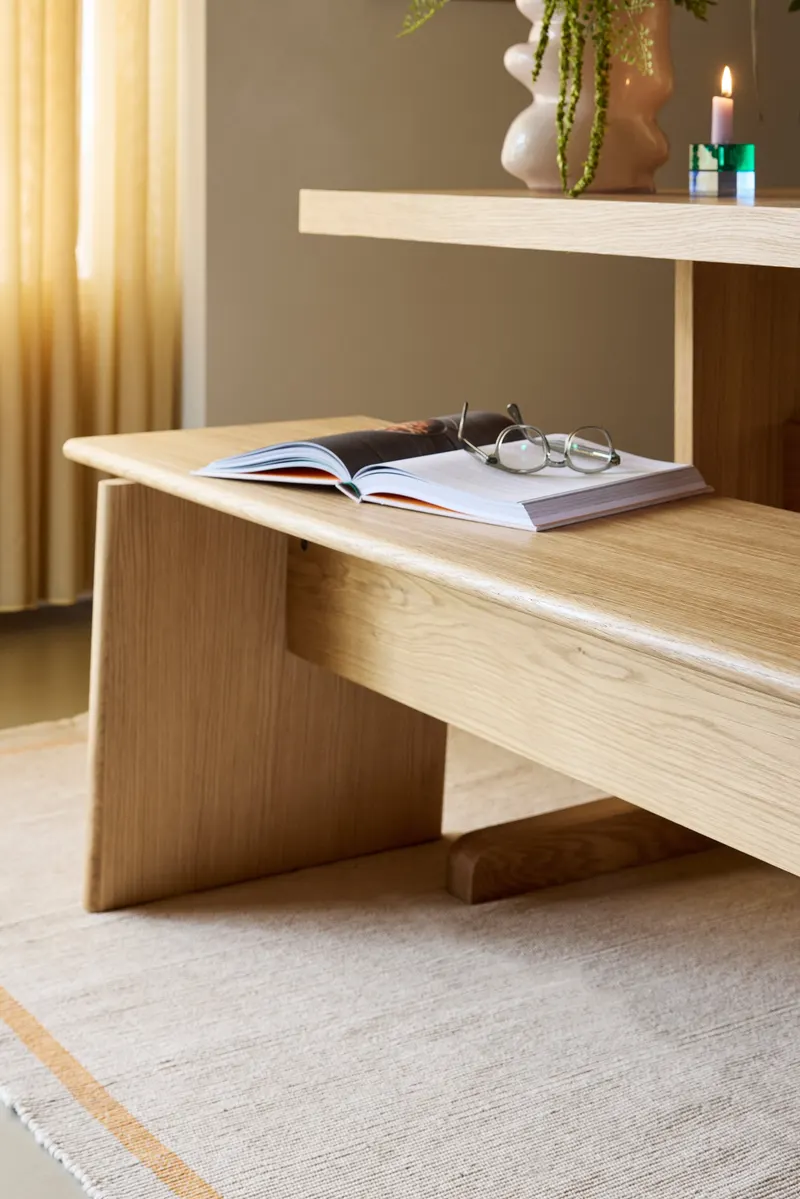 Hübsch Baenk Sitzbank in Naturfarben, 180 × 44 × H 48 cm, Ansicht 7