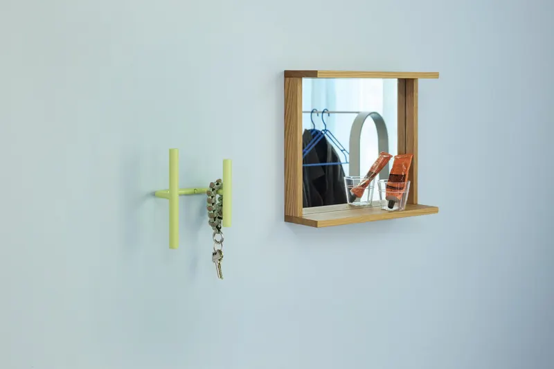 Hübsch Base Spiegel in Naturfarben, 35 × 12 × H 50 cm, Ansicht 7