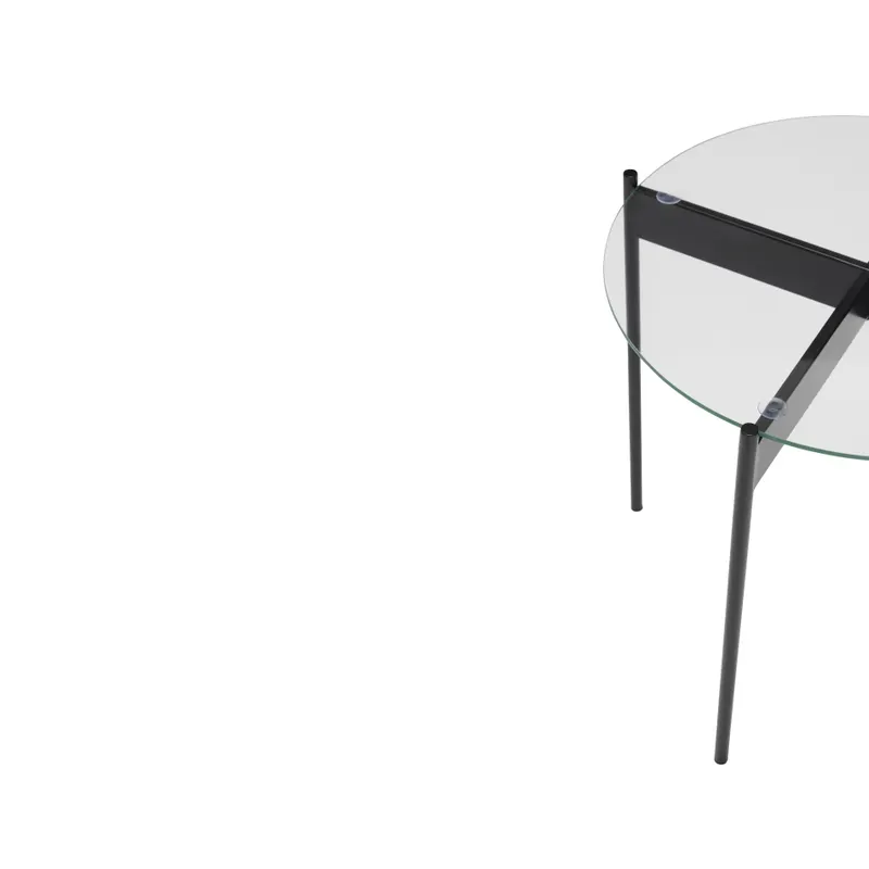 Hübsch Beam Beistelltisch in Schwarz, Ø 45 × H 42 cm, Ansicht 2
