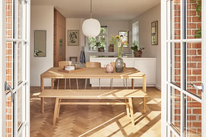 Hübsch Ground Sitzbank in Naturfarben, 180 × 40 × H 48 cm, Ansicht 3
