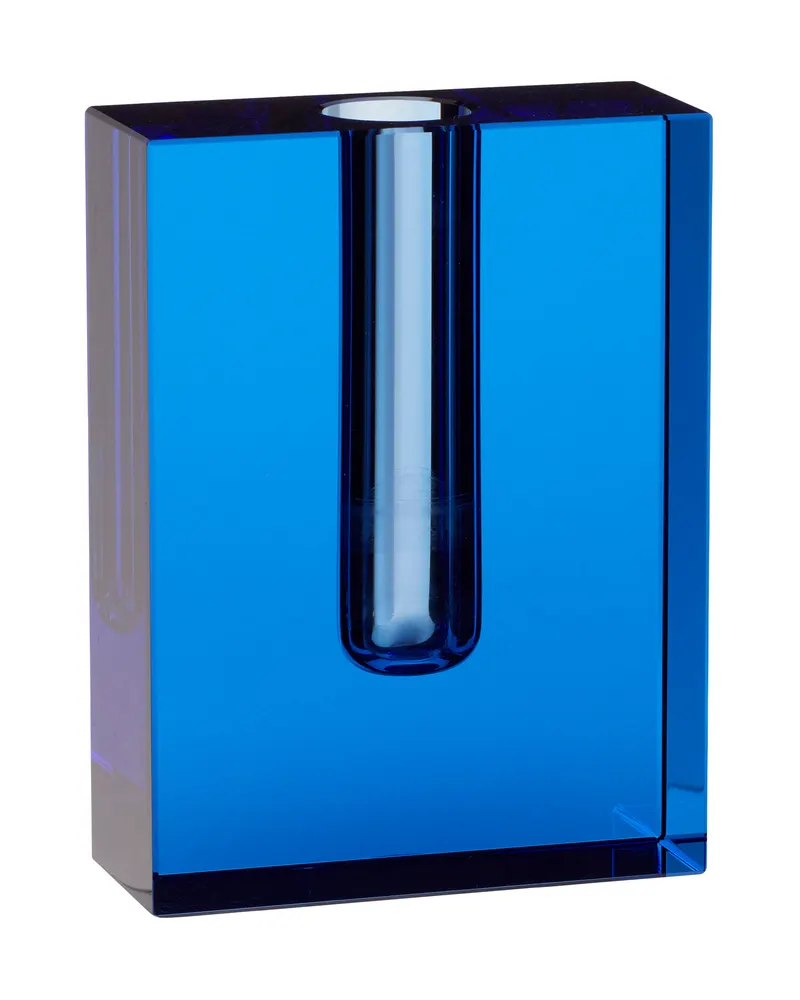 Block Vase aus Kristall, Klar