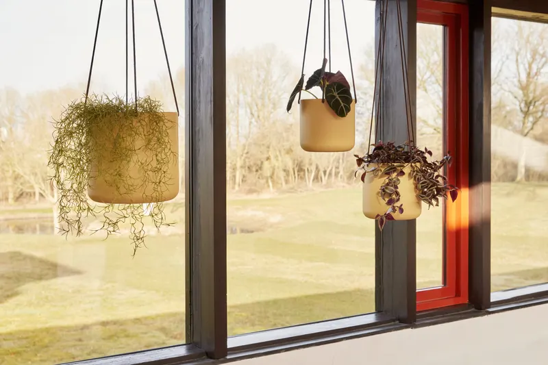 Hübsch Bloom Pflanzgefäßset in Beige und Braun, Ø 17 × H 16 und Ø 21 × H 20 und Ø 25 × H 24 cm, Ansicht 2
