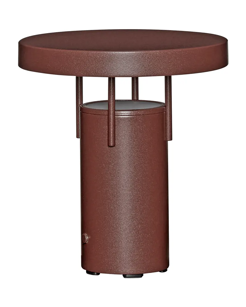 BringMe Mini Akku-Tischleuchte aus Eisen, Metallic Bordeaux