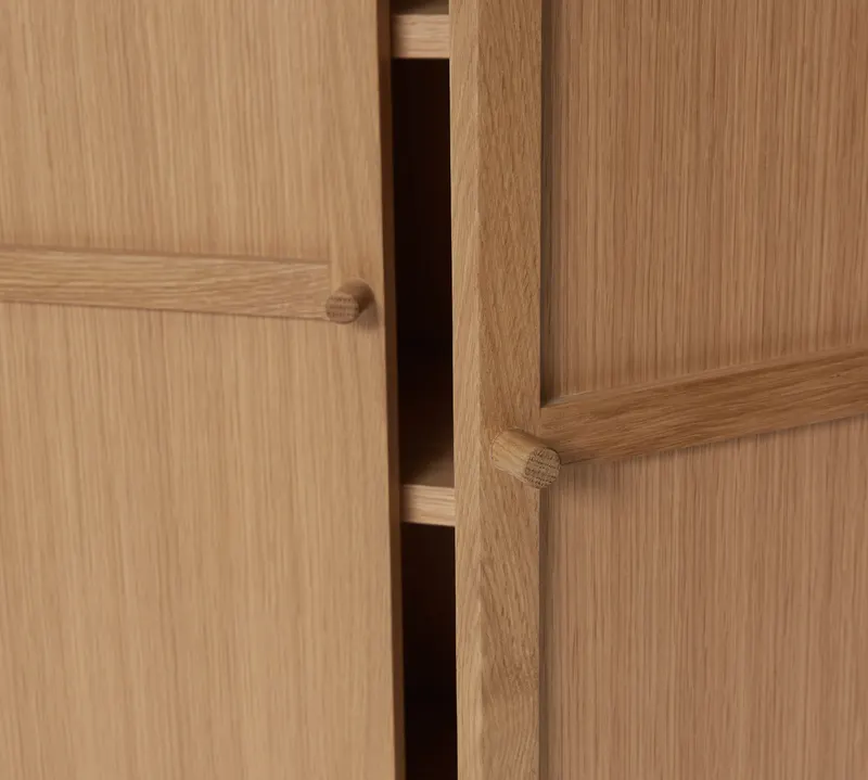 Hübsch Candour Schrank in Naturfarben, 60 × 27 × H 90 cm, Ansicht 4
