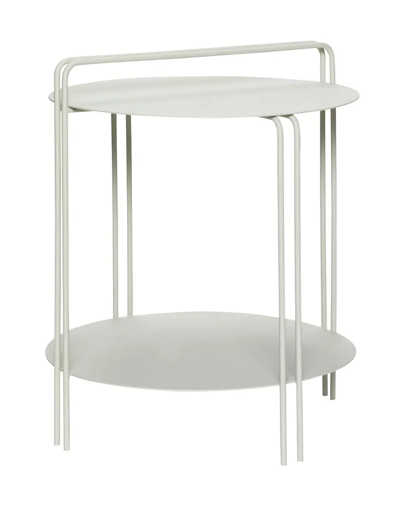 Hübsch Carry Beistelltisch in Hellgrau, Ø 45 cm / Höhe 53 cm, Ansicht 1