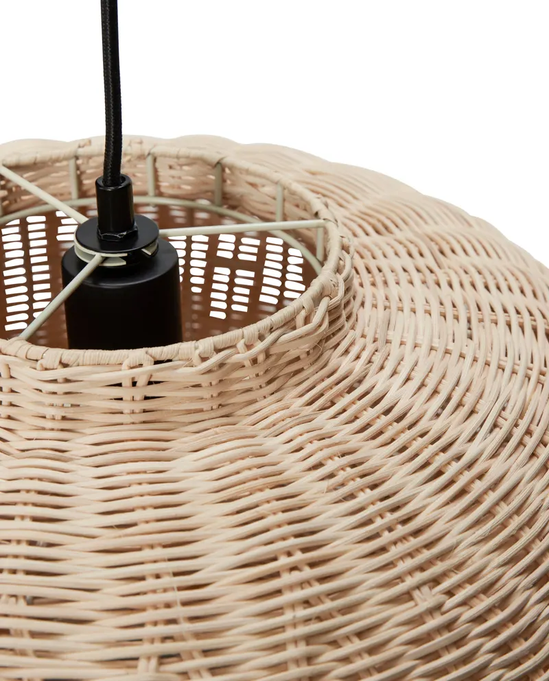 Hübsch Chand Ellipse Pendelleuchte in Naturfarben, Ø 45 × H 27 cm, Ansicht 2