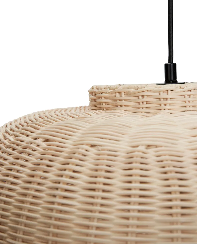 Hübsch Chand Ellipse Pendelleuchte in Naturfarben, Ø 45 × H 27 cm, Ansicht 3