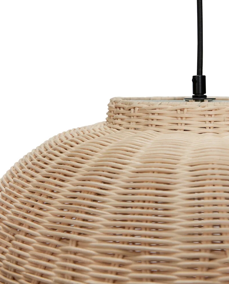 Hübsch Chand Round Pendelleuchte in Naturfarben, Ø 45 × H 43 cm, Ansicht 3