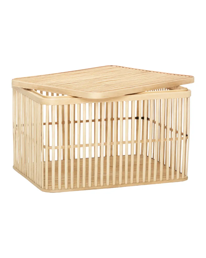 Hübsch Cheery Korbset in Naturfarben, 46 × 35 × H 27 und 52 × 40 × H 32 cm, Ansicht 2