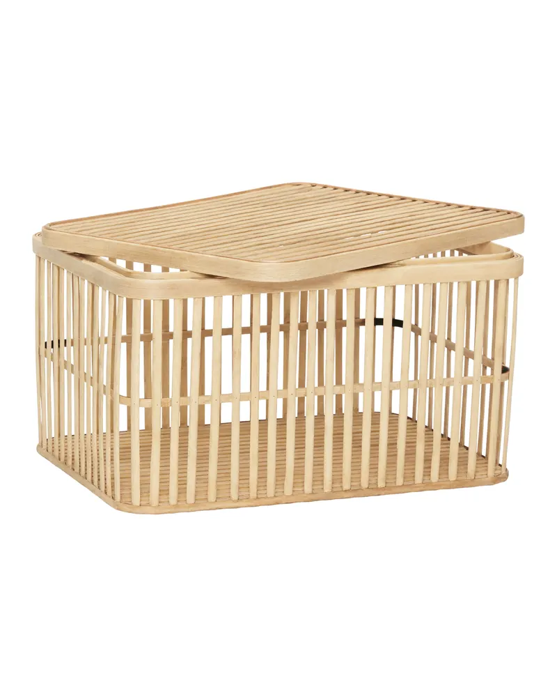 Hübsch Cheery Korbset in Naturfarben, 46 × 35 × H 27 und 52 × 40 × H 32 cm, Ansicht 3
