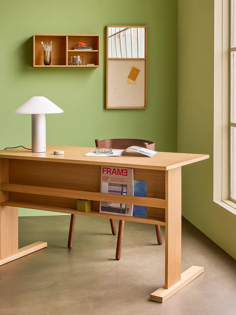 Hübsch Forma Schreibtisch in Naturfarben, 140 × 70 × H 78 cm, Ansicht 15