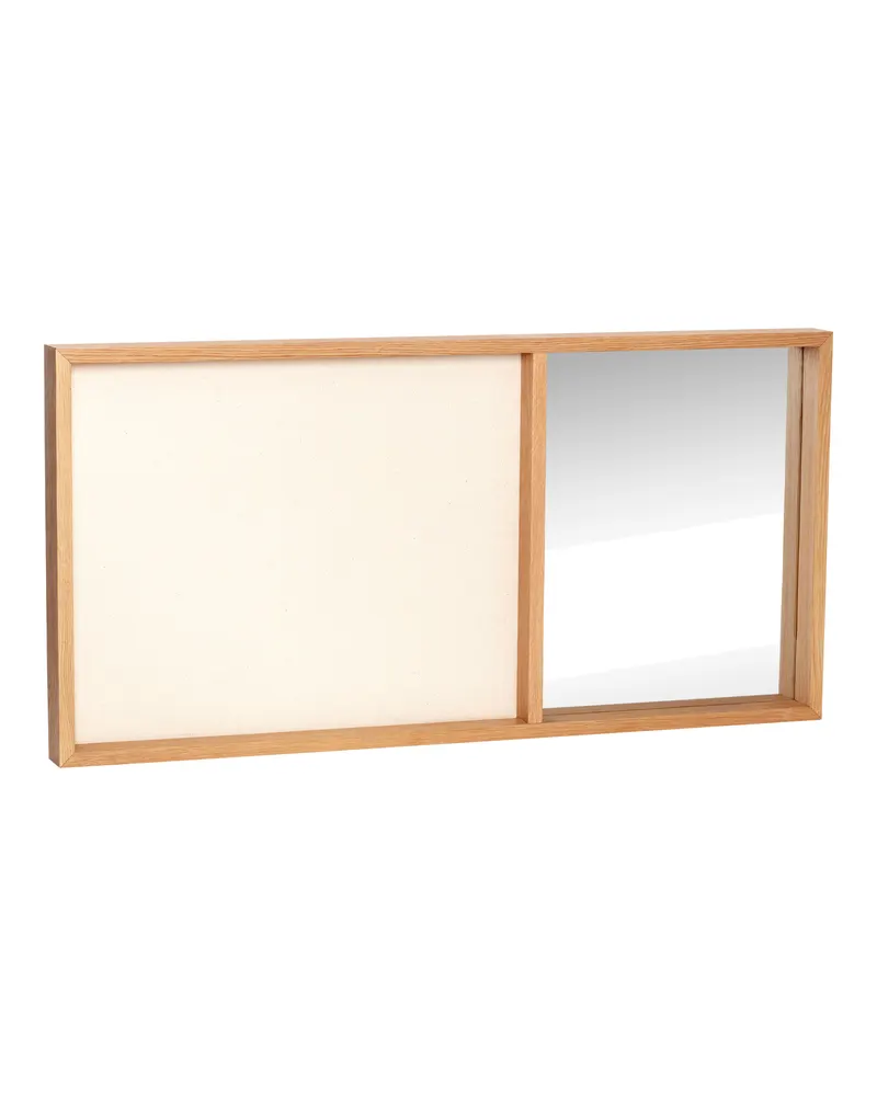Hübsch Combine Pinnwand mit Spiegel in Naturfarben, 80 × 5 × H 40 cm, Ansicht 2