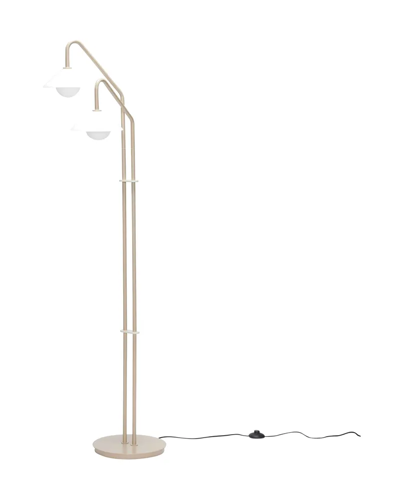 Hübsch Como Stehlampe in Beige und Weiß, 30 × 50 × H 165 cm, Ansicht 2