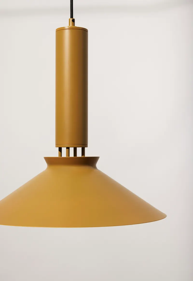 Hübsch Coney Pendelleuchte in Senffarben, Ø 40 × H 42 cm, Ansicht 6
