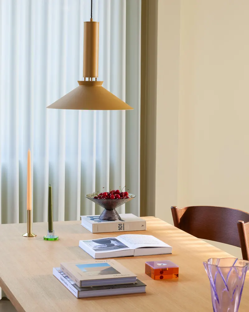 Hübsch Coney Pendelleuchte in Senffarben, Ø 40 × H 42 cm, Ansicht 8