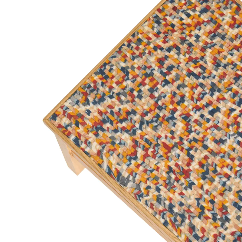 Hübsch Confetti Beistelltisch in Multifarben und Naturfarben, 40 × 40 × H 38 cm, Ansicht 5