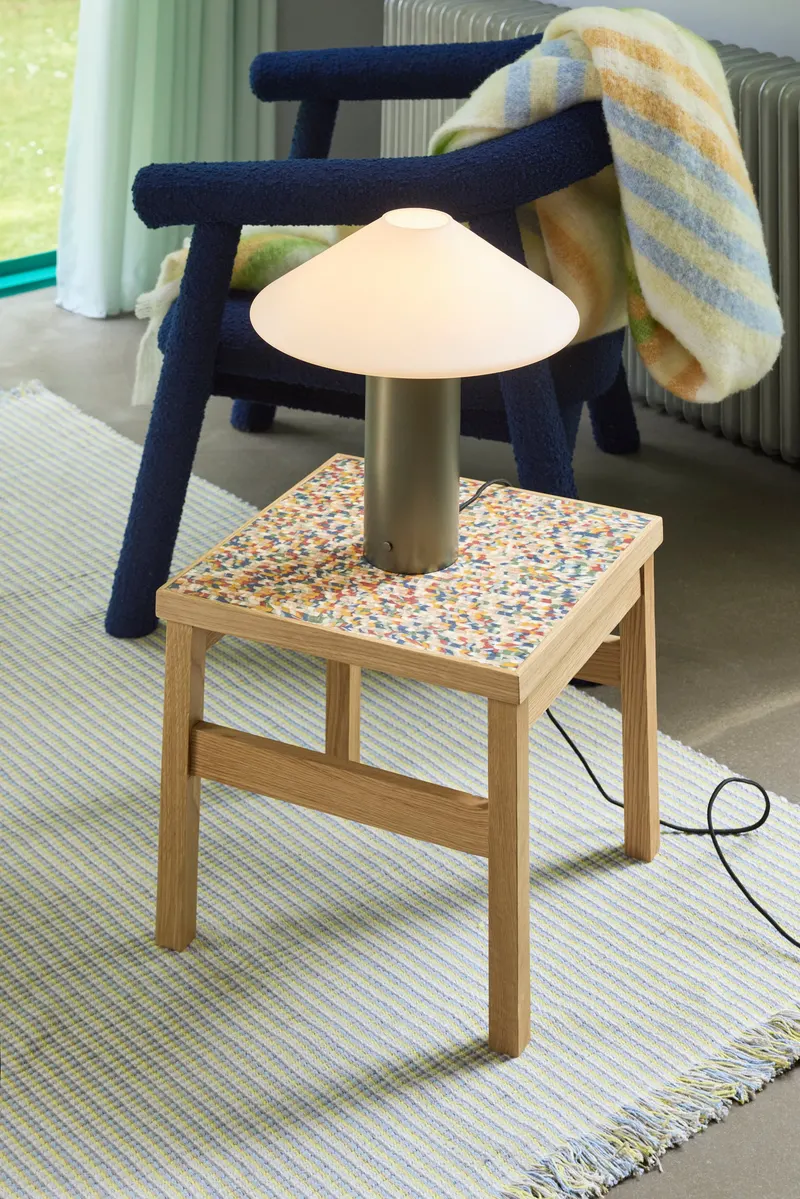 Hübsch AtYourFeet Teppich in Beige, Grau, Hellblau, Sandfarben und Gelb, 120 × 180 cm, Ansicht 10