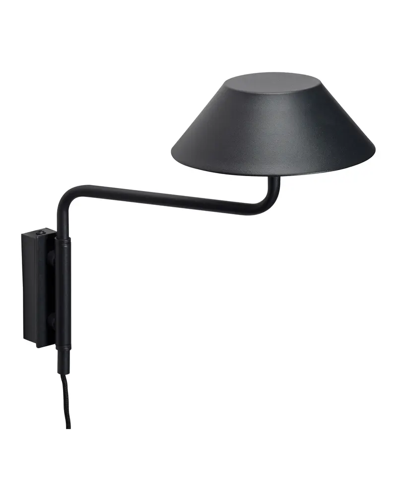 Hübsch Cover Wandleuchte in Schwarz, 30 × 30 × H 25 cm, Ansicht 2