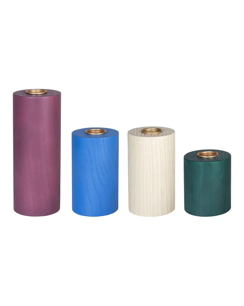 Crayon Kerzenhalter aus Eichenholz (4er-Set), FSC®-zertifiziert