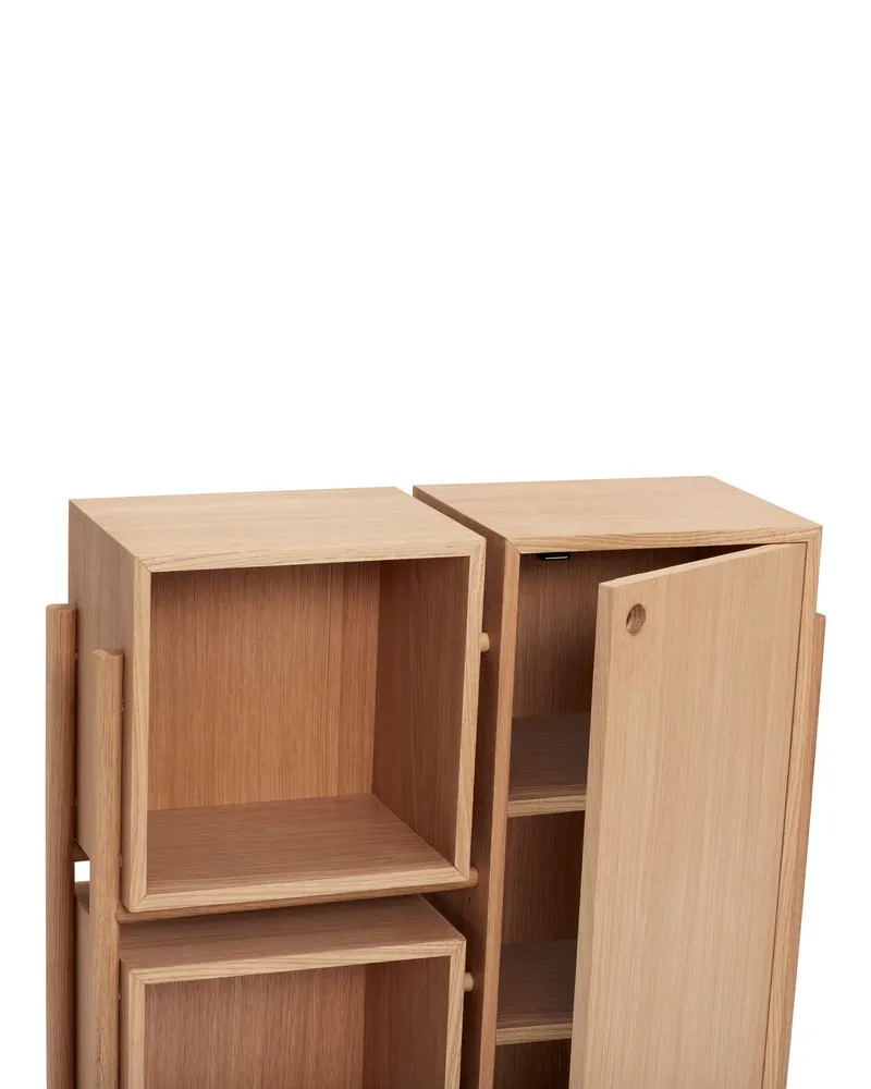 Hübsch Cube Konsolentisch in Naturfarben, 76 × 25 × H 90 cm, Ansicht 2
