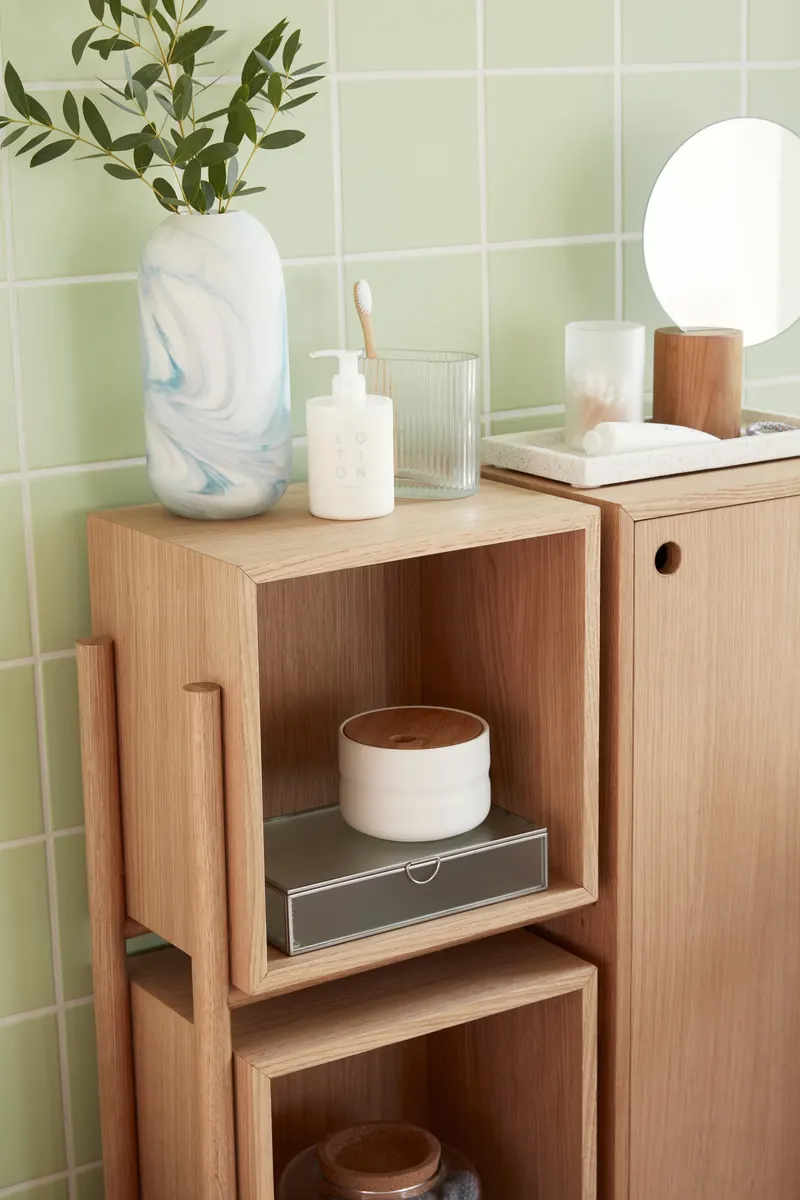 Hübsch Cube Konsolentisch in Naturfarben, 76 × 25 × H 90 cm, Ansicht 4