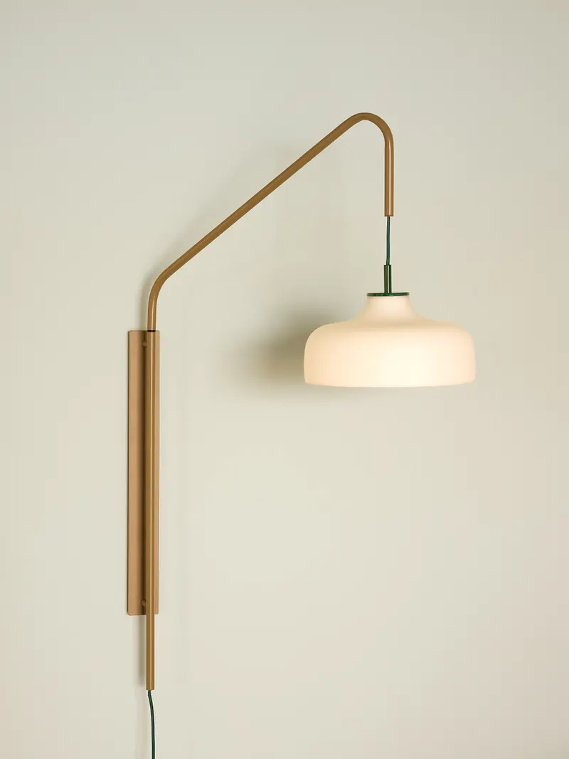 Hübsch Current Wandleuchte in Khaki und Weiß, 71 × 30 × H 111 cm, Ansicht 4