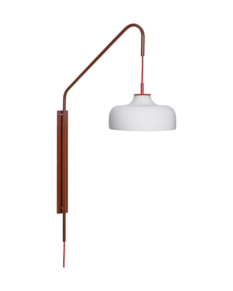 Hübsch Current Wandleuchte in Rotbraun und Weiß, 71 × 30 × H 111 cm, Ansicht 2