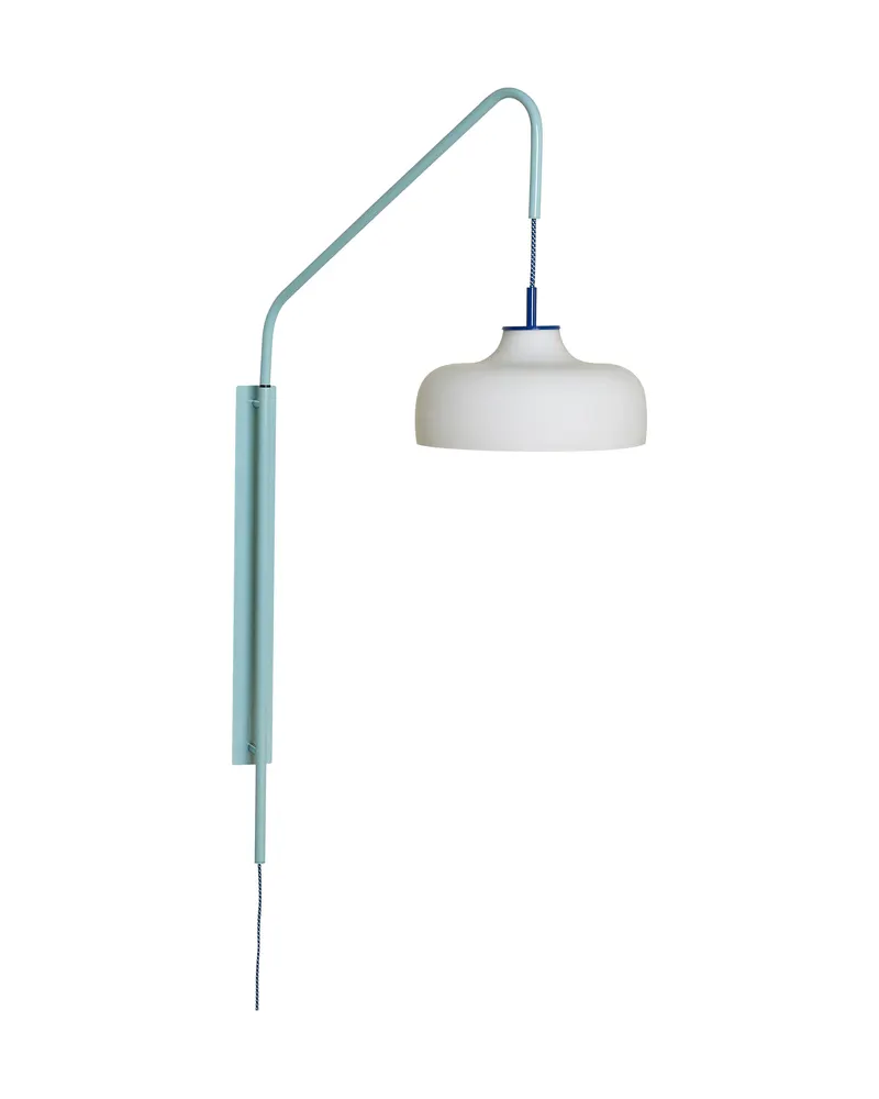 Current Wandleuchte aus Glas und Eisen, Sandfarben