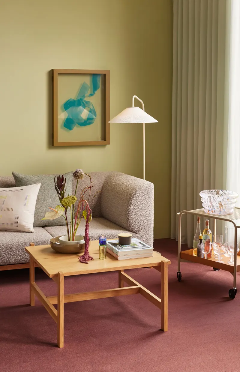 Hübsch Dash Couchtisch in Naturfarben, 80 × 80 × H 47 cm, Ansicht 6