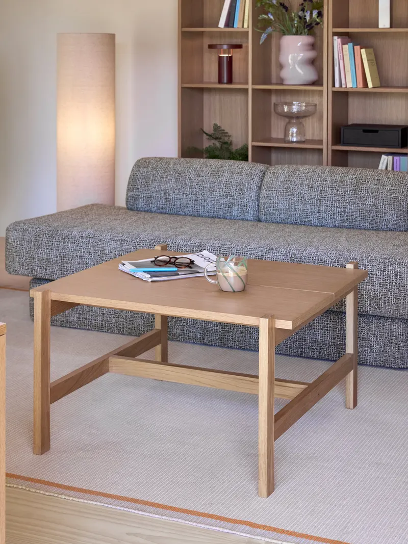 Hübsch Dash Couchtisch in Naturfarben, 80 × 80 × H 47 cm, Ansicht 9