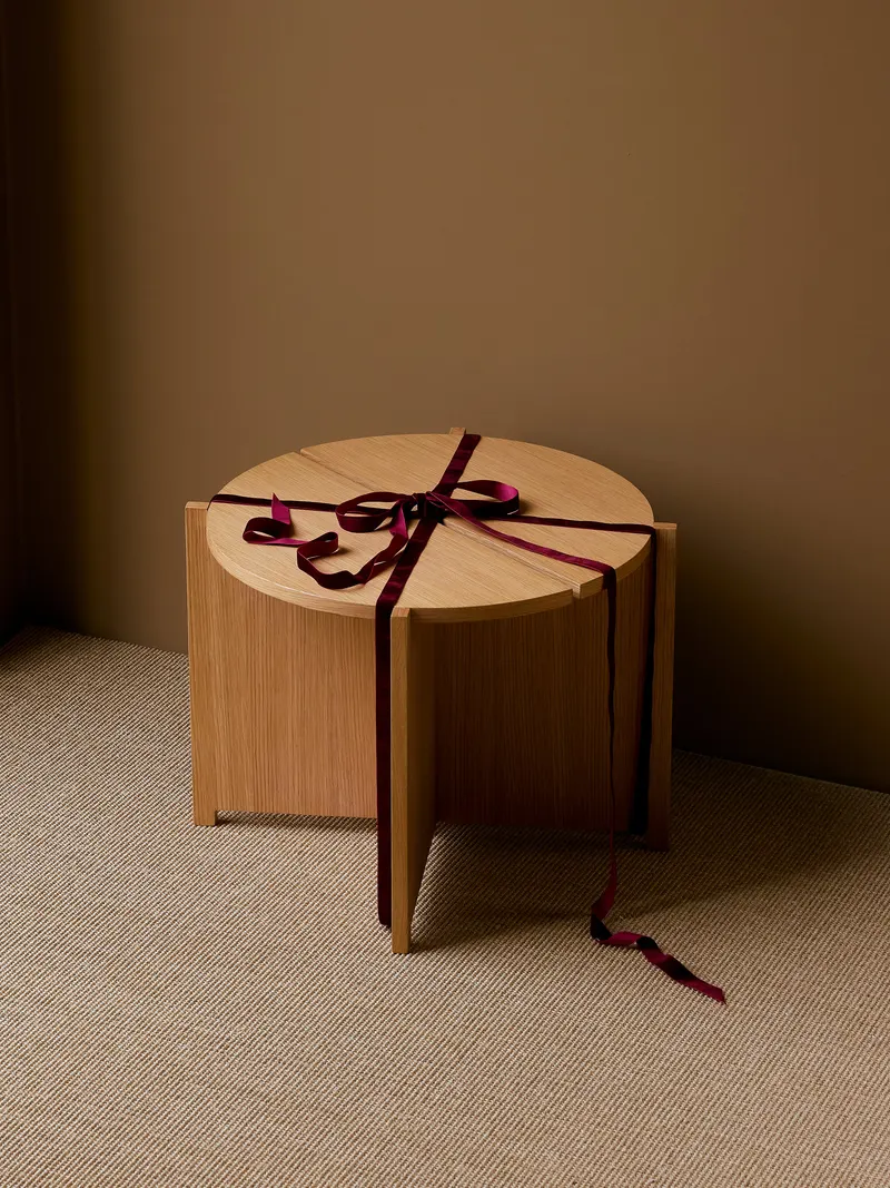 Hübsch Dash Beistelltisch in Naturfarben, Ø 55 × H 40 cm, Ansicht 12