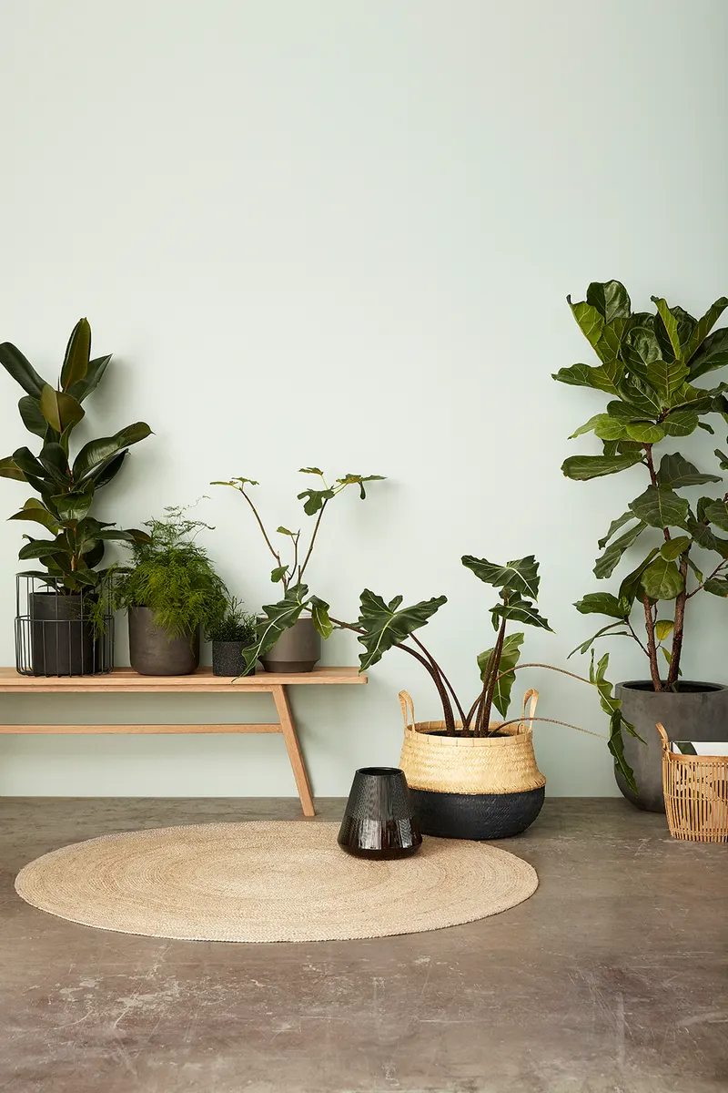Hübsch Daze Korbset in Schwarz, Grau und Naturfarben, Ø 38 × H 31 und Ø 52 × H 33 cm, Ansicht 2