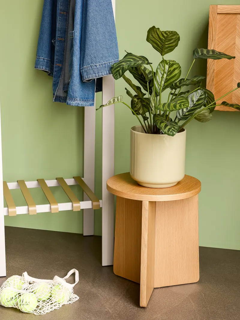 Hübsch Split Hocker in Naturfarben, Ø 35 × H 42 cm, Ansicht 4